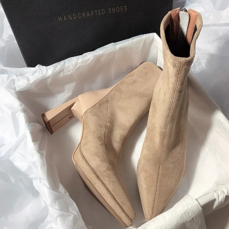 Women'S Fashion Ugg Boots - 2026 신상 여성 하이힐 뾰족코 앵클