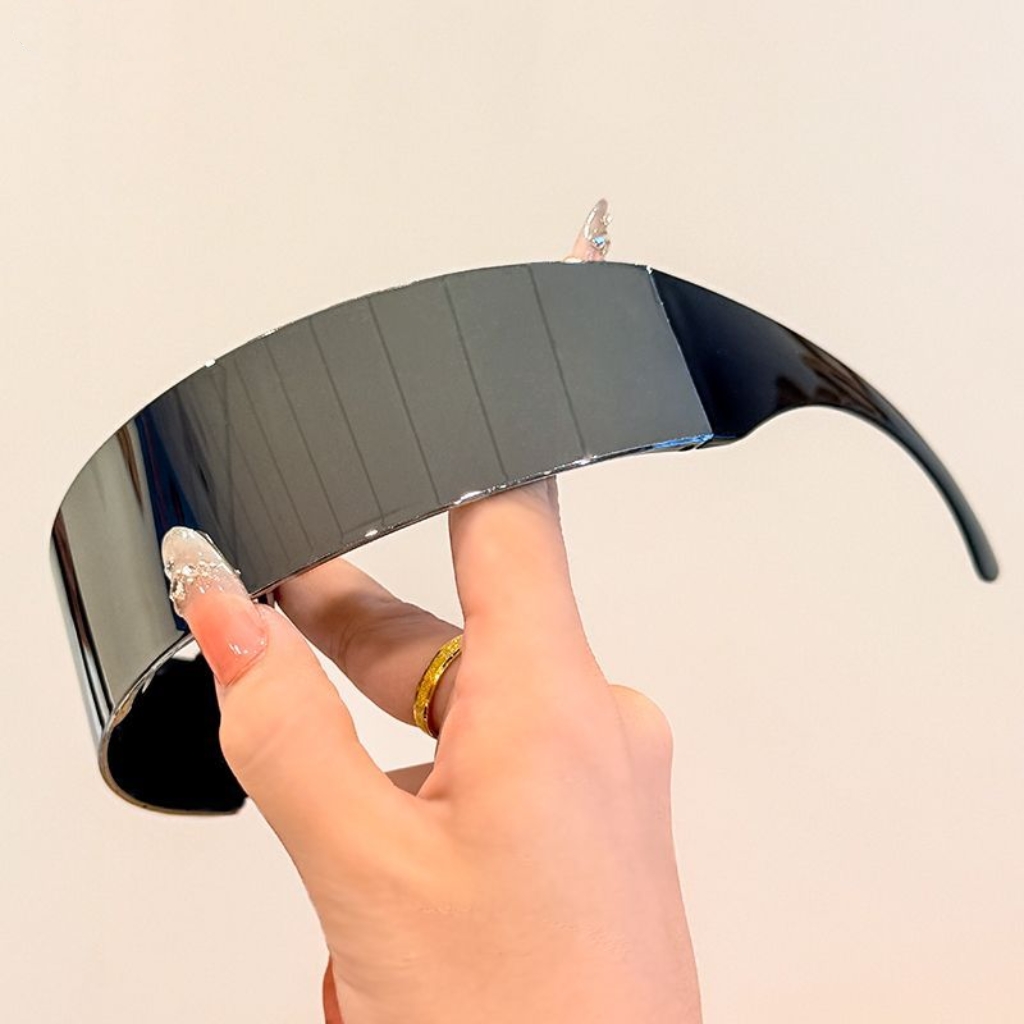 Women'S Fashion Visor - Y2K 스타일의 미래적인 디자인, 좁은 프레임의