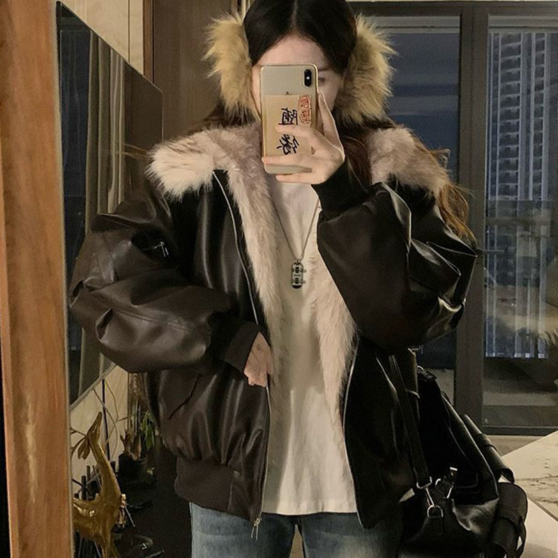겨울용 두꺼운 따뜻한 플리스 후드 재킷 여성용 한국 패 - Women'S Fashion Bomber Jacket 리뷰 및 가격