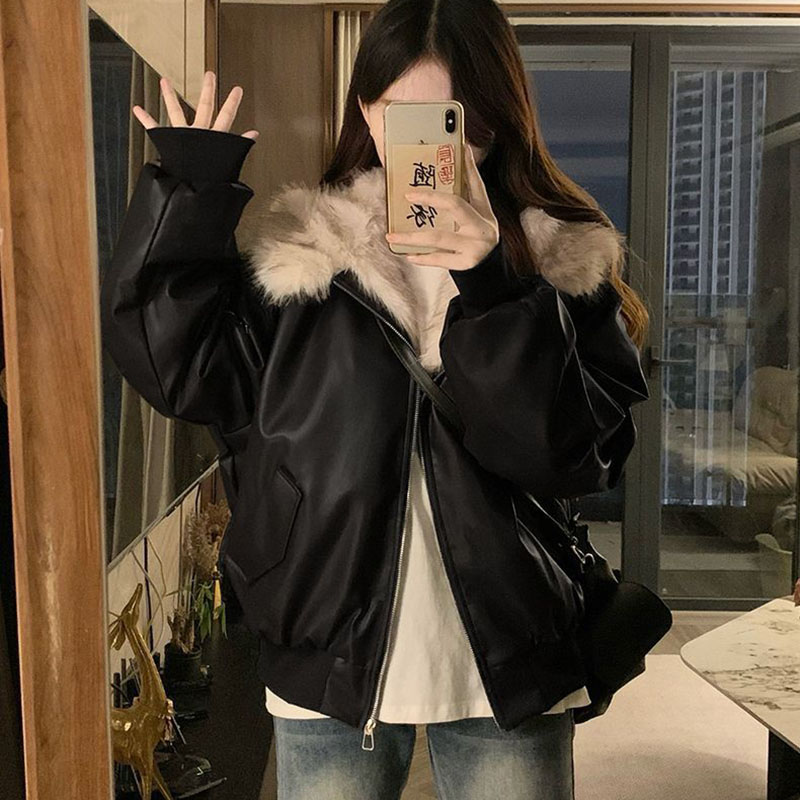겨울용 두꺼운 따뜻한 플리스 후드 재킷 여성용 한국 패 - Women'S Fashion Bomber Jacket 리뷰 및 가격