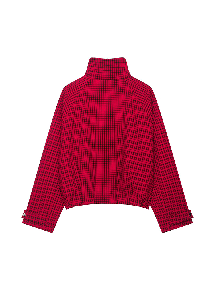 가을 여성용 플레이드 봄버 재킷 신상 스탠드 칼라 포켓 - Women'S Fashion Bomber Jacket 리뷰 및 가격