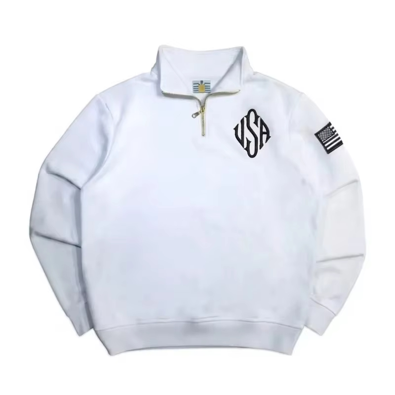 Y2K 네이비 블루 쿼터 지퍼 스웨트셔츠 미국 국기 자 - Women'S Fashion Quarter Zip 리뷰 및 가격