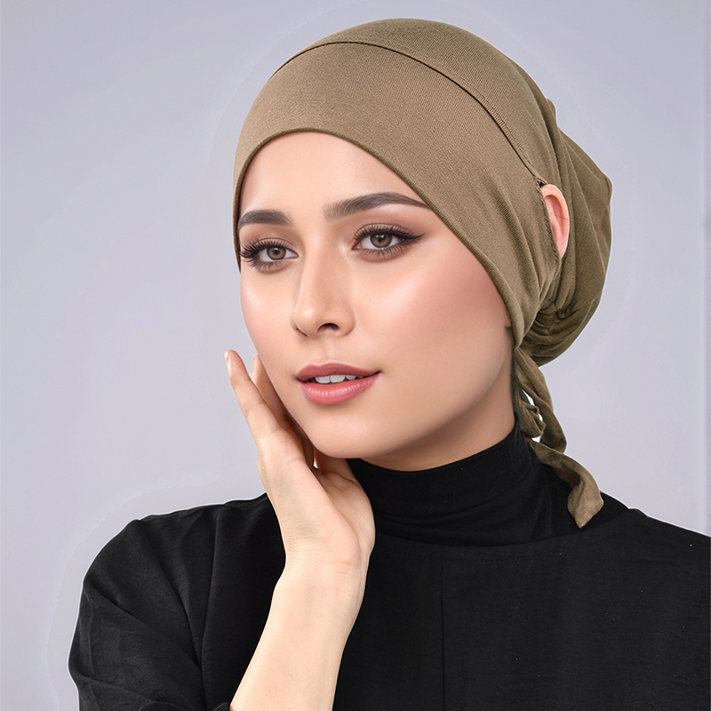 귀 구멍이 있는 조절식 모달 언더 캡, 히잡 캡, 단색 - Women'S Fashion Visor 리뷰 및 가격