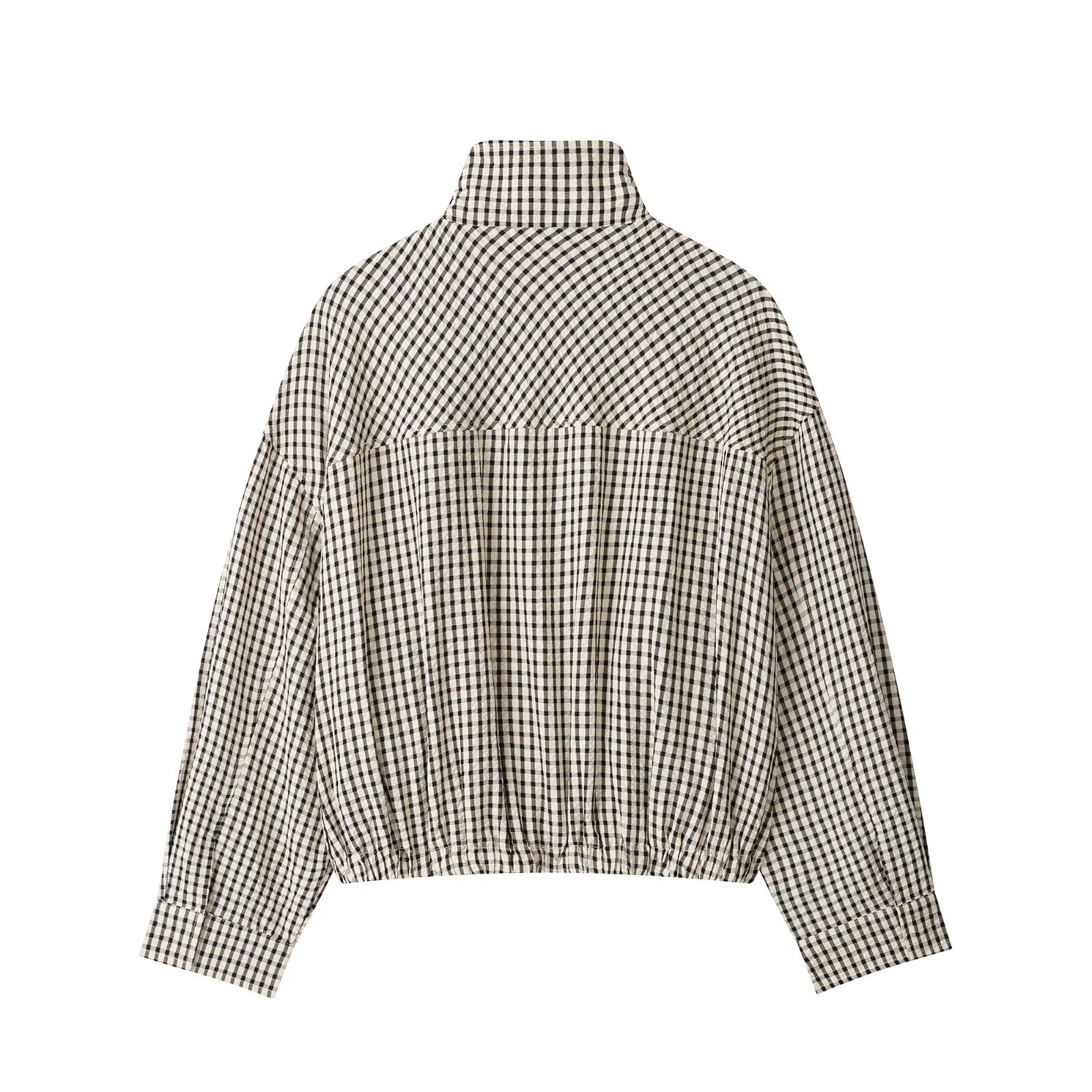 Fanan 2026 여름 여성 패션 격자 무늬 프론트  - Women'S Fashion Bomber Jacket 리뷰 및 가격