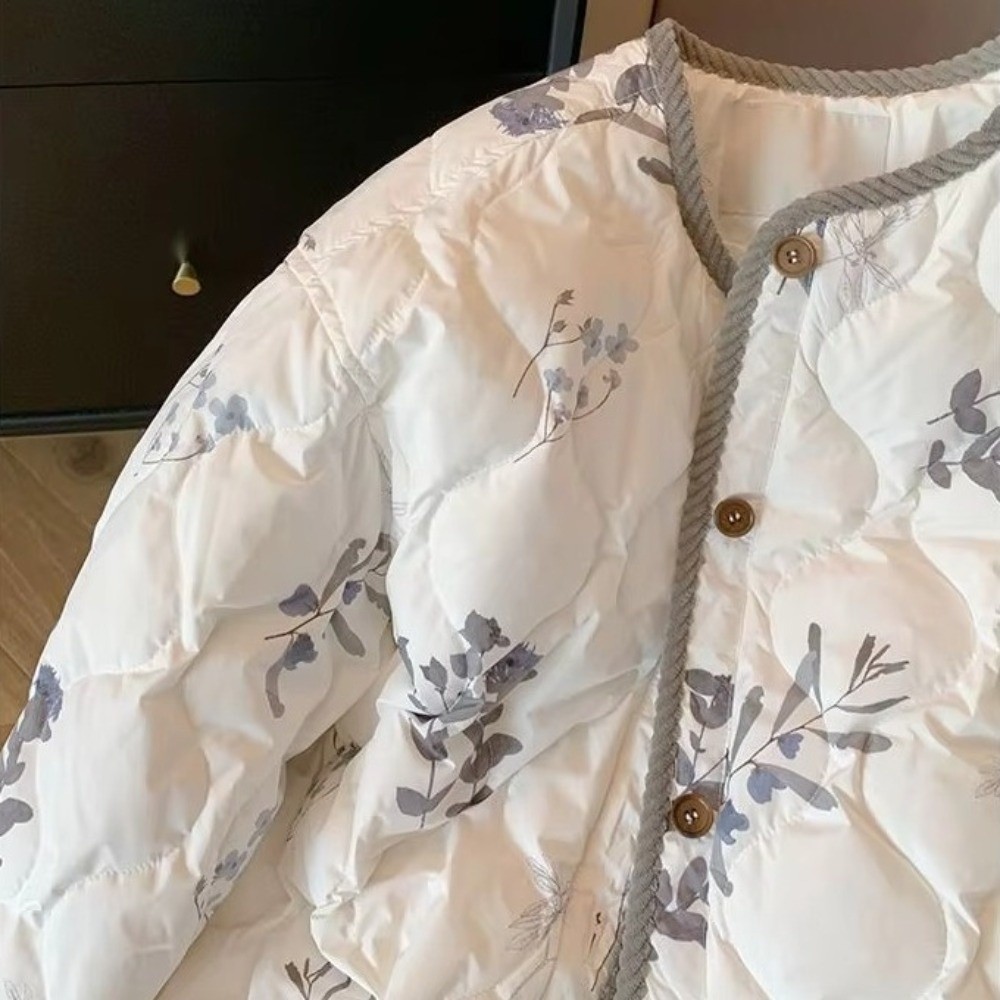 패션 Y2K 여성 코트 한국풍 플로럴 겨울 코트 에스테 - Women'S Fashion Bomber Jacket 리뷰 및 가격