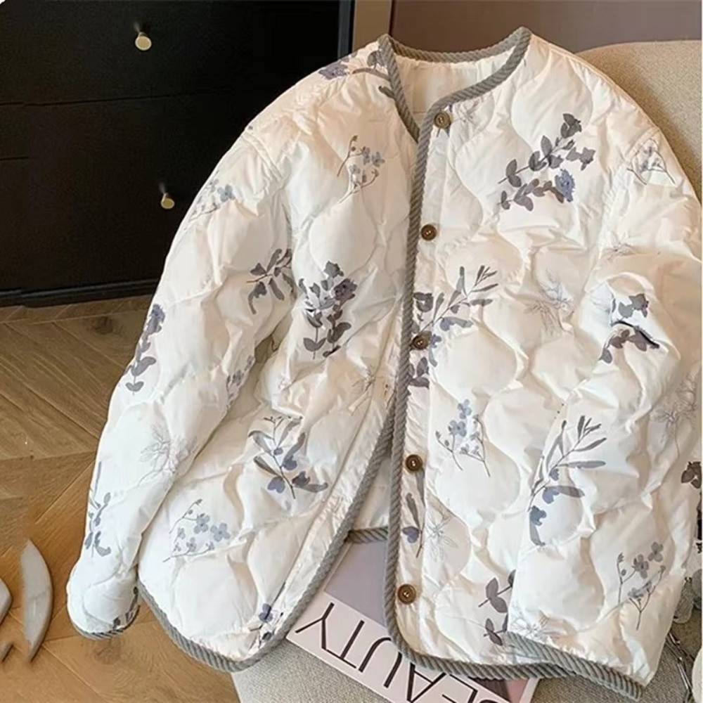 패션 Y2K 여성 코트 한국풍 플로럴 겨울 코트 에스테 - Women'S Fashion Bomber Jacket 리뷰 및 가격