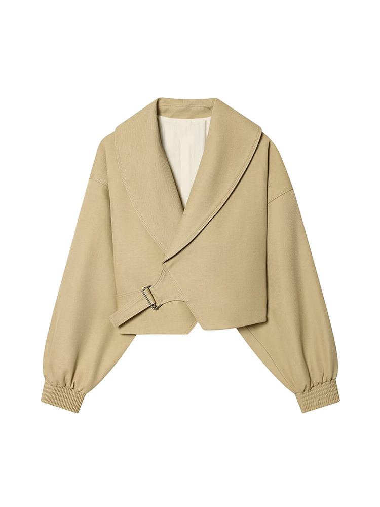 TFMLN 여성용 우아한 라펠 봄버 재킷 봄 가을 긴팔 - Women'S Fashion Bomber Jacket 리뷰 및 가격