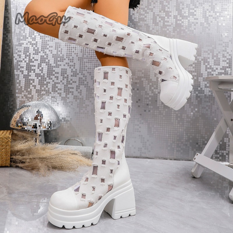 2025 봄 가을 신상 브리티시 스타일 속이 비치는 롱 - Women'S Fashion Boots 2025 리뷰 및 가격