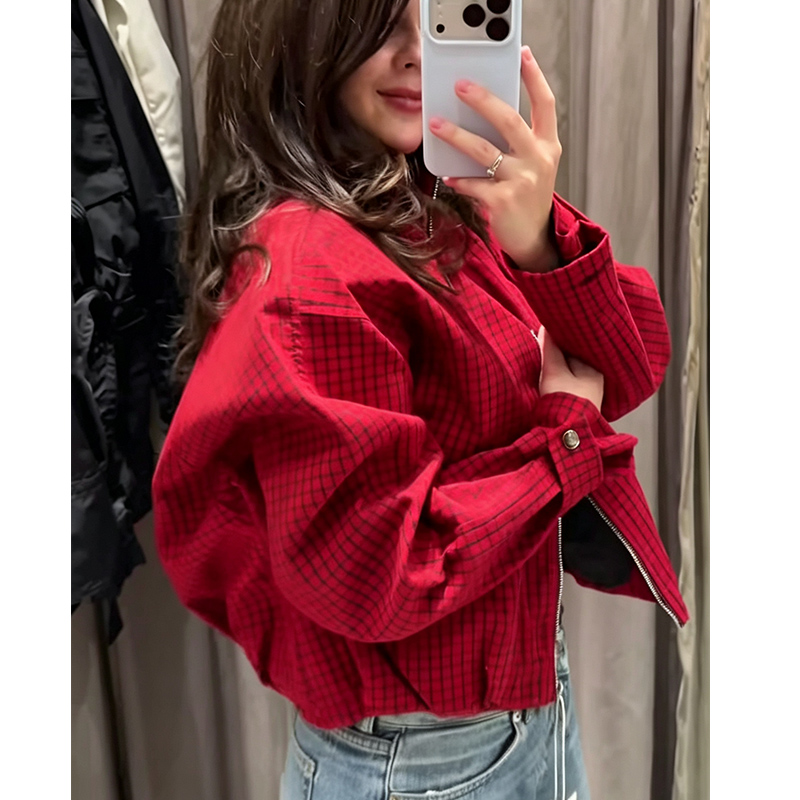 가을 패션 체크 무늬 봄버 재킷 여성용 재킷 크롭 오버 - Women'S Fashion Bomber Jacket 리뷰 및 가격