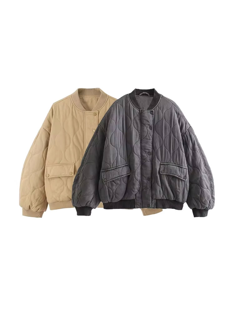 여성 패션 오버사이즈 두꺼운 따뜻한 퀼팅 봄버 재킷 빈 - Women'S Fashion Bomber Jacket 리뷰 및 가격