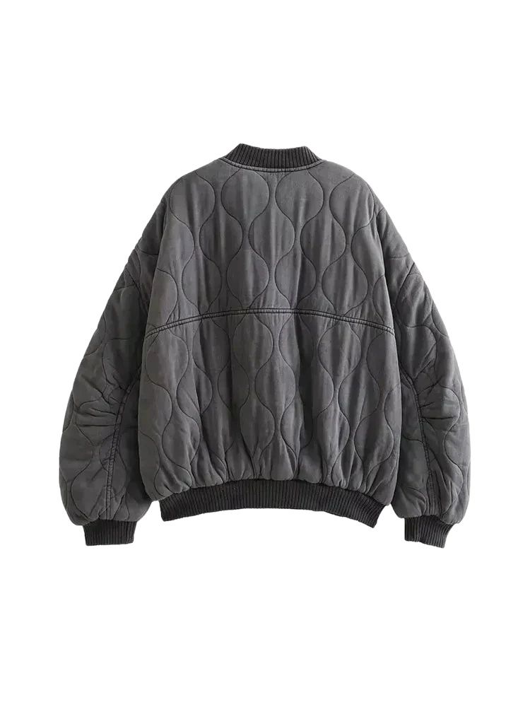 여성 패션 오버사이즈 두꺼운 따뜻한 퀼팅 봄버 재킷 빈 - Women'S Fashion Bomber Jacket 리뷰 및 가격