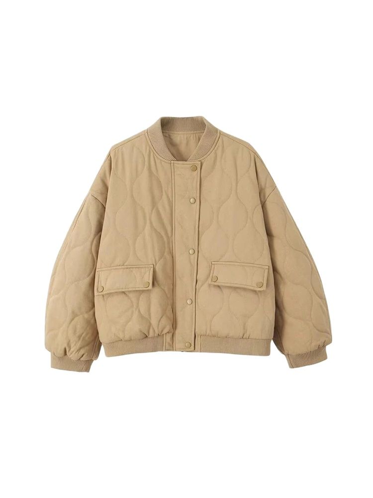 여성 패션 오버사이즈 두꺼운 따뜻한 퀼팅 봄버 재킷 빈 - Women'S Fashion Bomber Jacket 리뷰 및 가격