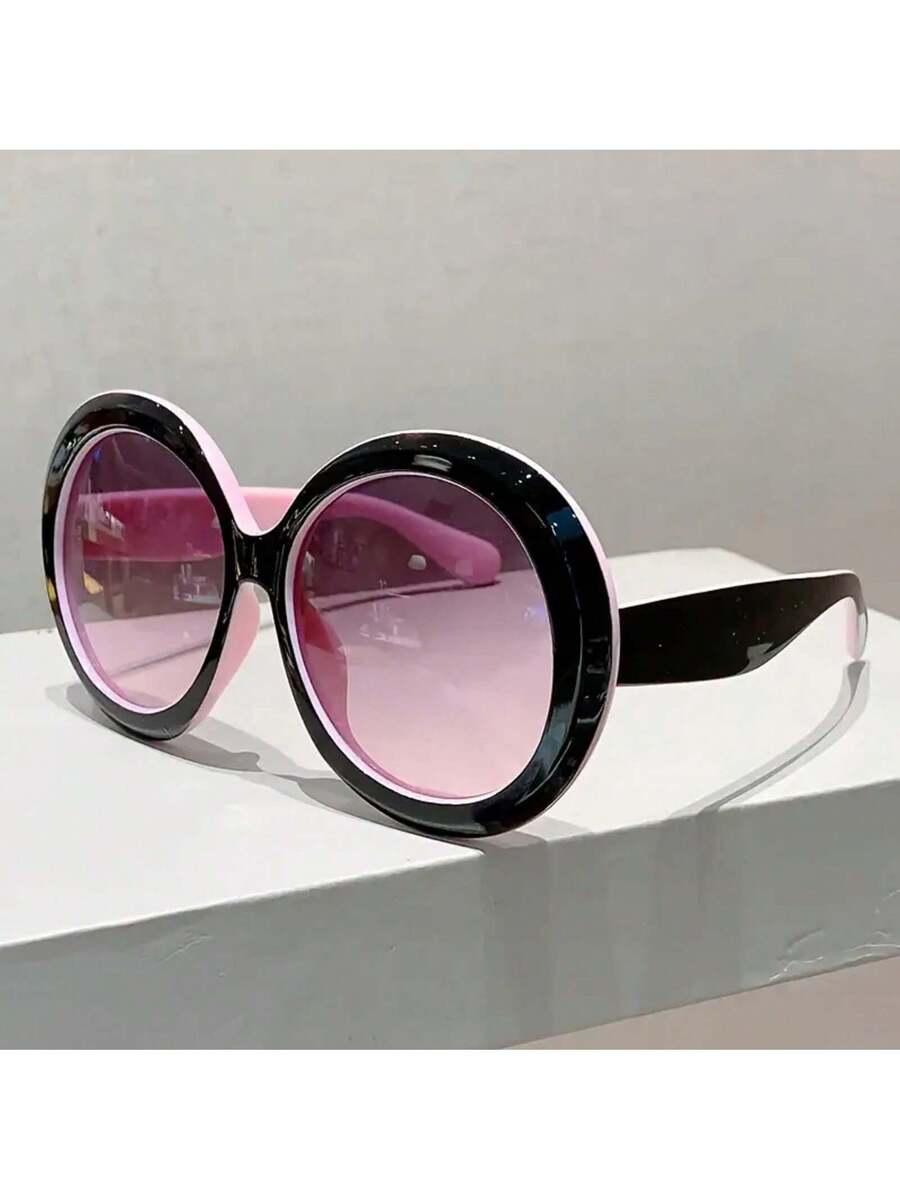 여성용 대형 원형 프레임 안경 - 블랙 프레임 비처방전 - Women'S Fashion Glasses Non Prescription 리뷰 및 가격